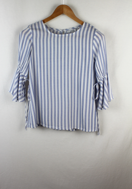 blusa rayas azul mulaya