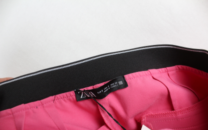 pantalon recto rosa zara