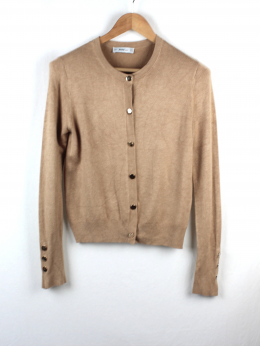 cardigan punto camel zara knit