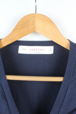 rebeca algodon azul zara knit