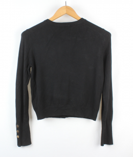 cardigan punto negro zara knit