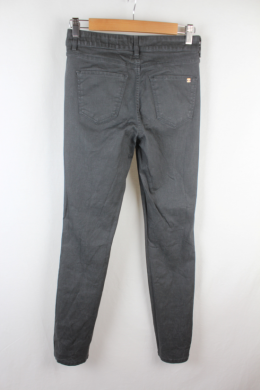 pantalon encerado gris massimo dutti