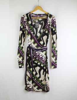 vestido punto estampado guess xs/36