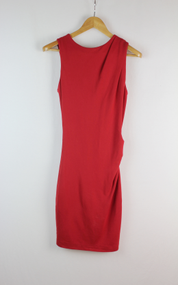 vestido drapeado mango S