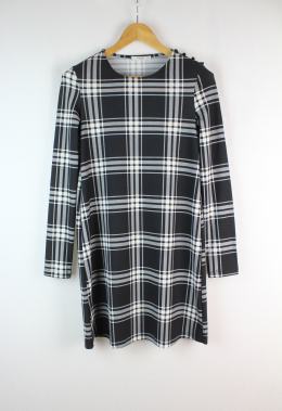 mini vestido tartan mango xs/36