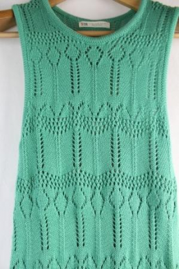 vestido crochet verde bershka xs