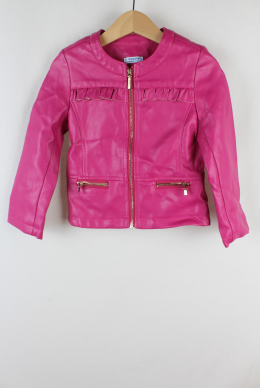 Chaqueta niña efecto piel Mayoral