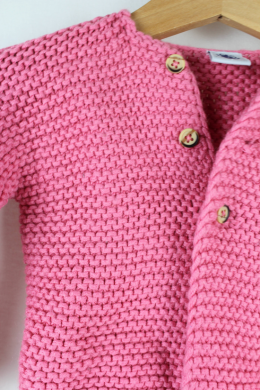 cardigan niña rosa petit Bateau