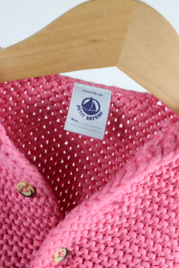 cardigan niña rosa petit Bateau