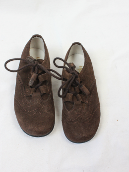 Zapatos niño piel serraje marron Zurin