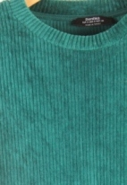 vestido pana manga abullonada bershka s