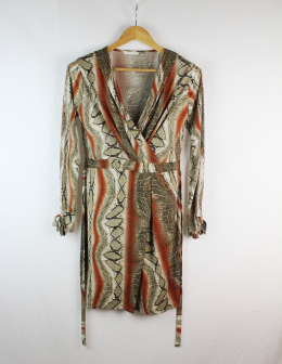 vestido punto animal print takezo m/40.42