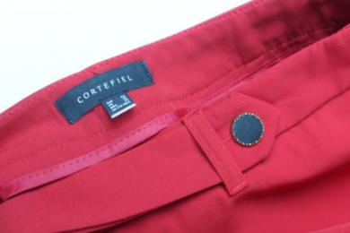 Pantalon crepe rojo cortefiel