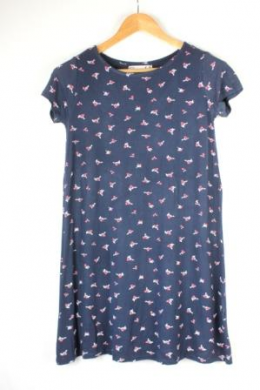 vestido punto azul lefties