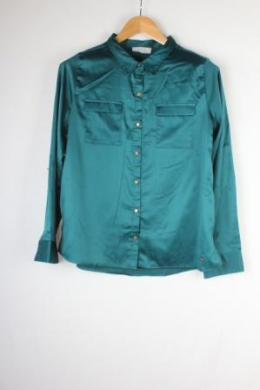 camisa satinada verde milano