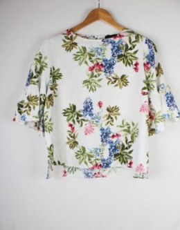 blusa estampada cortefiel