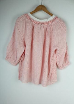 blusa rayas roja milano