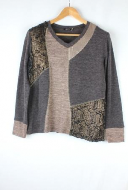 jersey punto texturas marron sarfi
