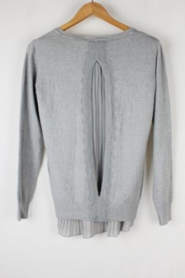 jersey punto combinado gris