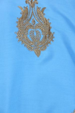 camisa azul bordada 