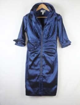 espectacular vestido invitada azul joseph ribkoff