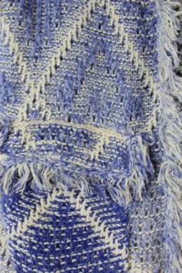 chaleco punto azul y blanco