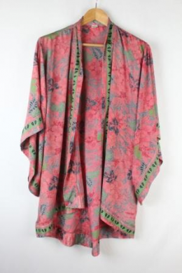 Kimono estampado seda