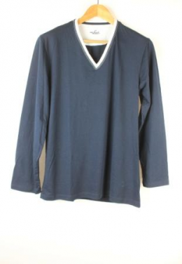 camiseta manga larga azul van laack