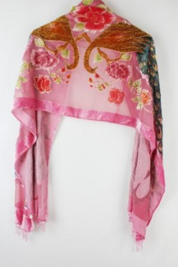 pashmina o chal pavo real
