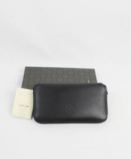 cartera piel negro kipling