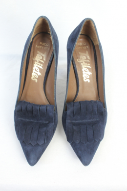 zapatos tacon azul marino Paco Herrero