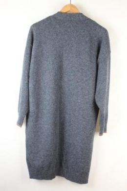 cardigan largo de punto azul melany