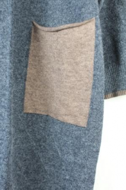 cardigan largo de punto azul melany