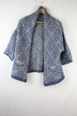 cardigan tipo kimono lana bluton