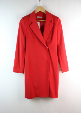 vestido camisero tipo blazer rojo S