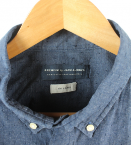 camisa hombre azul jack and jones