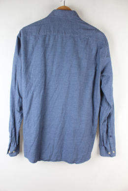 camisa hombre azul cortefiel