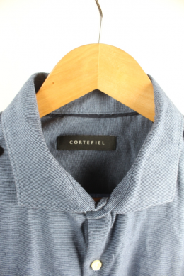 camisa hombre azul cortefiel