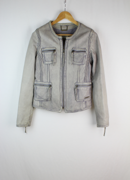 chaqueta piel efecto denim pepe jeans L