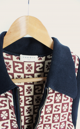 vestido punto logotipos sandro