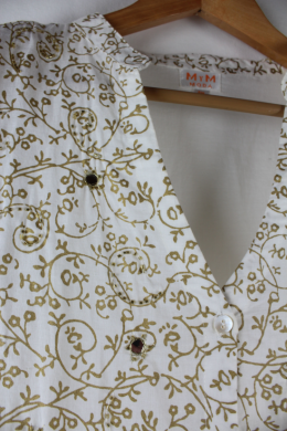 Vestido boho bordado blanco MyM