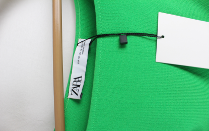 Vestido punto verde zara