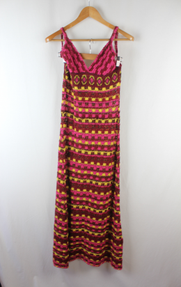 vestido crochet multicolor zara
