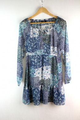 vestido gasa estampado gina benotti s