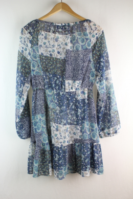 vestido gasa estampado gina benotti s