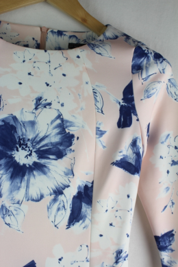 vestido neopreno estampado zara s