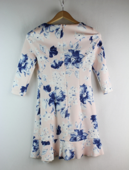 vestido neopreno estampado zara s