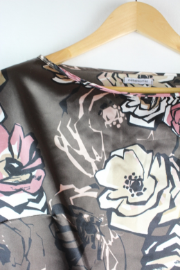 vestido asimetrico estampado celopwoman m