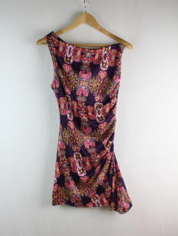 vestido estampado arimetrico fruscío L