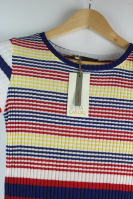 vestido punto canale rayas sfera m